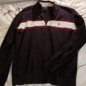 US Polo Assn Dark Blue Quarter Zip